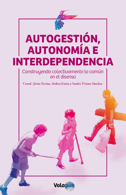 Portada del libro "Autogestión, autonomía e interdependencia". Diseño de J. Corrales [kreiva.es]